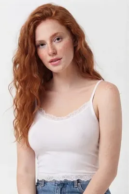 MİSTİRİK Dubara Model Dantel Detaylı Pamuklu Body Crop Askılı Comfort Rahat Kesim Beyaz Renk