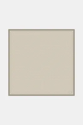 Vakko KUM MONOGRAM DESENLİ TWILL İPEK EŞARP