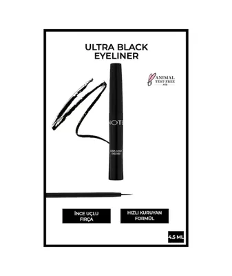 Note Cosmetics Note Ultra Black Eyeliner Kıl Fırça Uçlu
