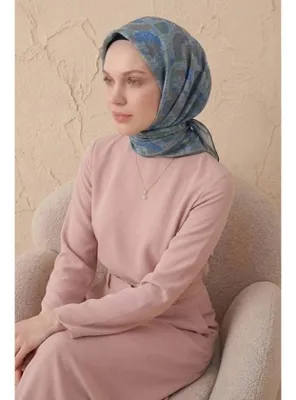 Silk Home Soft Eşarp Melodi Desen Bebe Mavi 90x90