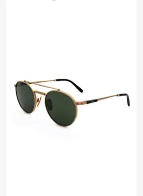 Genel Markalar ASTOR Geometrik Gold Çerçeve Kahverengi Cam Unisex Güneş Gözlüğü UV400