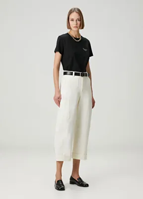 Givenchy Fildişi Crop Kargo Pantolon