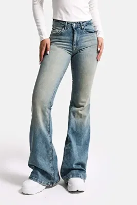 It's Basic Kadın A.Tint 4s6-32 Mid Rise Flare Fit Esnek Kumaş Denim Jean