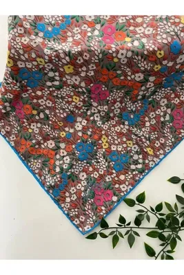 Silk Home Petunya Desen Soft Pamuk Eşarp