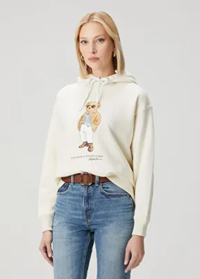 Polo Ralph Lauren Krem Kapüşonlu Sweatshirt