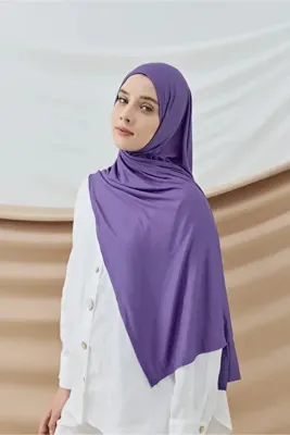 Modakaşmir Mor Renk Penye Şal