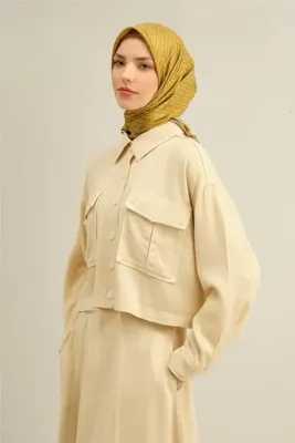 Armine Klasik Desenli Saf İpek Twill Eşarp 9301D 32