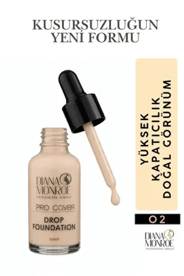 Diana Monroe Pro Cover Drop Foundation - Ultra Kapatıcı Fondöten