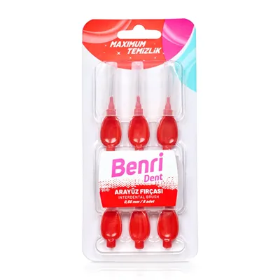 Benri Dent Arayüz Fırçası Kırmızı 0,50 mm 6 Adet