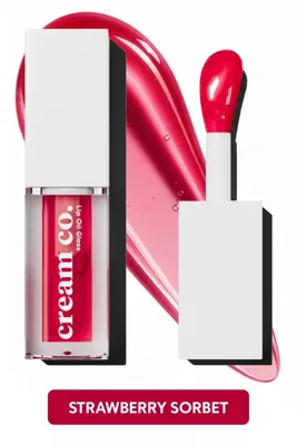 Cream Co. Nemlendirici Renkli Lip Oil Gloss | Besleyici Dudak Yağı | Black Cherry Bordo | PDRN Peptit Kolajen