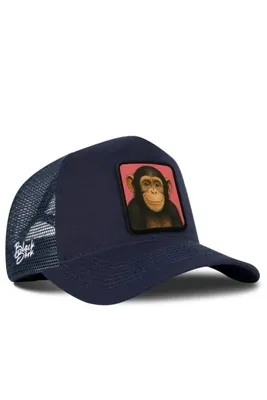 BlackBörk Maymun Logolu Lacivert Trucker Şapka