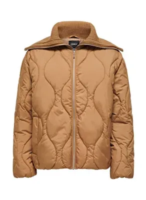 ONLY Kahve Kadın Kapitone Mont ONLVANORA QUILTED JACKET OTW