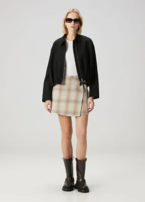 Loewe Bej Mini Yün Etek