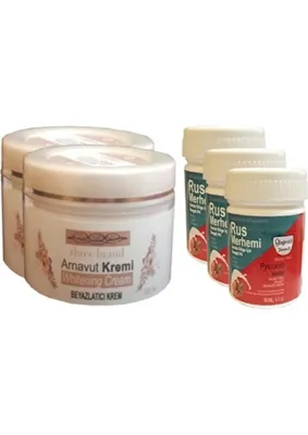 Dolozena Süper Three Brand Vücut Kremi 100 ml Arnavut Kremi3 Adet + Rus Merhemi 50 ml 2 Adet