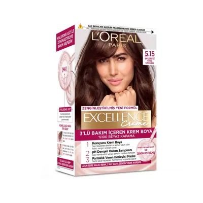L'Oréal Paris Excellence Creme Saç Boyası Efsanevi Türk Kahvesi 5.15