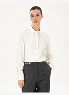 Pierre Cardin Ekru Comfort Fit Uzun Kollu Gömlek 50292250