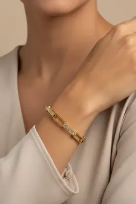 XUPING JEWELRY Stil Incisi /Xupıng Jewelry 14 Ayar Altın Kaplama Figora Model Bileklik