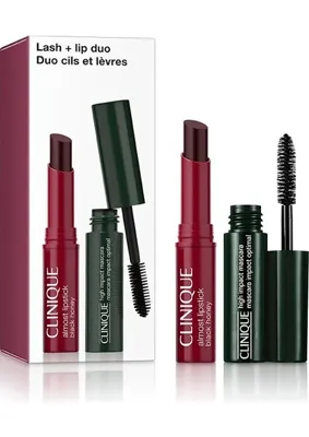 Clinique Maskara ve Ruj Seti Mini Almost Lipstick Black Honey Ruj 1.2gr + Mini Siyah Maskara 3.5ml