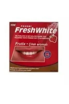 Fresh White Diş Parlatıcı Ve Beyazlatıcı Bakım Tozu 50g - Çilek Aromalı