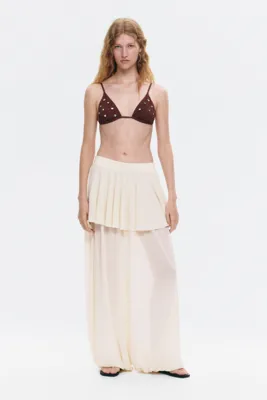 H&M Etek Katlı File Pantolon