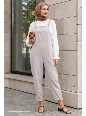InStyle Lindy Askılı Salopet - Taş