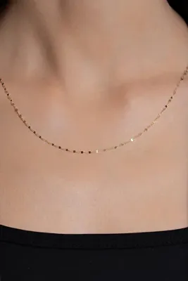 Bayar Gold 14 Ayar Altın Aynalı Zincir Kolye 1.5 mm