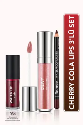 Flormar Cherry Cola Lips 3'lü Dudak Seti