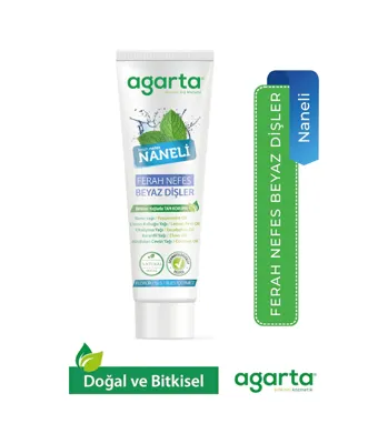 Agarta Doğal Florürsüz Yoğun Naneli Diş Macunu 100 ml Bitkisel Özelliklerle Ferah Nefes Sağlar