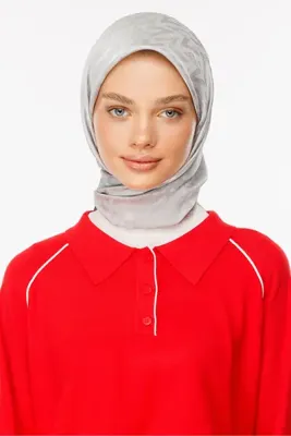 Mooncorn Gümüş Nova Desen Luxury Jakar Eşarp