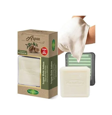 Phytoflora Argan Özlü Sabun 125 G + Kese +  Sabunluk