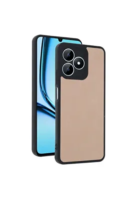 Candourmass Realme Note 50 4G Kılıf Aras Deri Kapak - Pudra