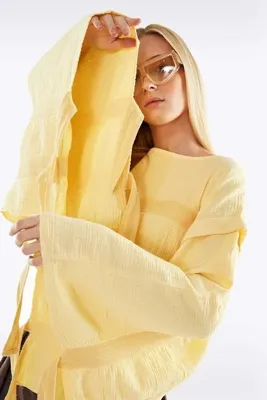 #vdr viadellerose Pastel Sarı Bluz 11300