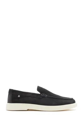 Derimod Erkek Gri Süet Deri Casual Loafer