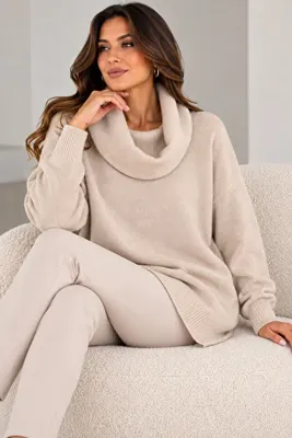 citycenterfashion Kadın Degaje Yaka Cepli Triko Kazak Cty-cnd-11369