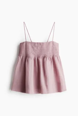 H&M Nervürlü ve Askılı Rami Üst