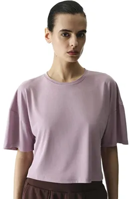 Penti Pembe Lila Bisiklet Yaka Modal Tişört