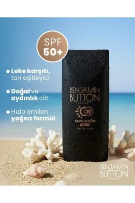 Benjamin Button Effect Sun Lotion Tone Up SPF 50+ Aydınlatıcı Renkli Güneş Losyonu