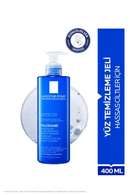 La Roche Posay Toleriane Hassas Ciltler Dahil Tüm Cilt Tipleri İçin Nemlendirme Etkili Yüz Temizleme Jeli 400 ml