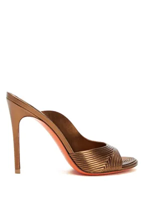 Santoni Serpentine Bronz Kadın Deri Terlik