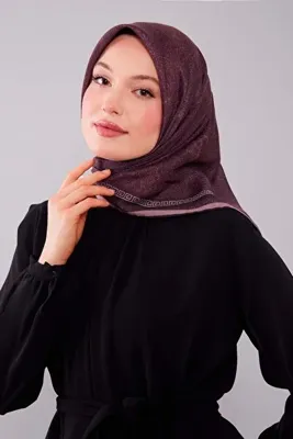 Levidor Somon Kenar Motifli Silk Cotton Eşarp