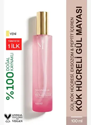 Misbahçe Sıkılaştırıcı ve Leke Karşıtı Gül Kök Hücreli & Eksozom Gül Mayası Bio Tonik 100 mL