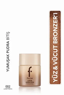 Flormar Latte Nemlendirici Etkili Sıcak Bronz Işıltılı Yüz ve Vücut Bronzer'ı - 002 Honey Frappe
