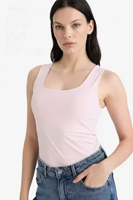 DeFacto Slim Fit Basic Kare Yaka Atlet C2622AX26SP