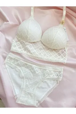 Leonia Design Koza Dantel Detaylı Uzun Bralet Takımı