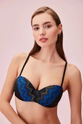 SUWEN Detaylı Straplez Bikini Üst