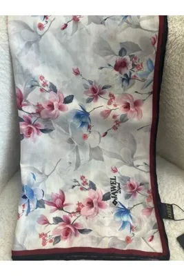 Jawel çiçek desen eşarp