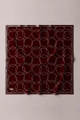 Ma'Polien Twill Eşarp Bordo-Gri