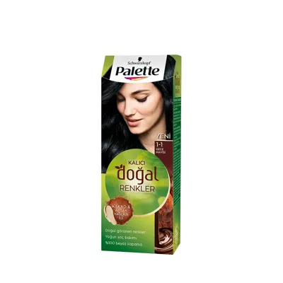 Palette Kalıcı Doğal Renkler Saç Boyası 1-1 Gece Mavisi