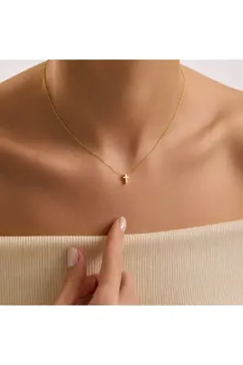 Minamis Silver 925 Ayar Gümüş Minimal Haç Kolye