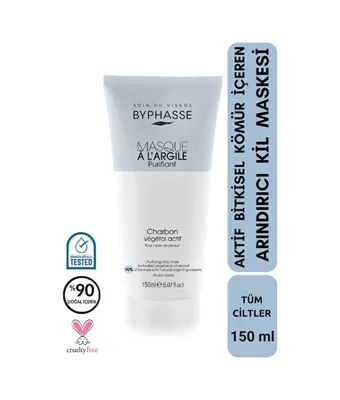 Byphasse Aktif Bitkisel Kömür İçeren Arındırıcı Kil Maskesi 150ml